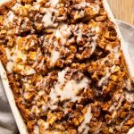 Top shot of Apple Fritter Cake recipe.