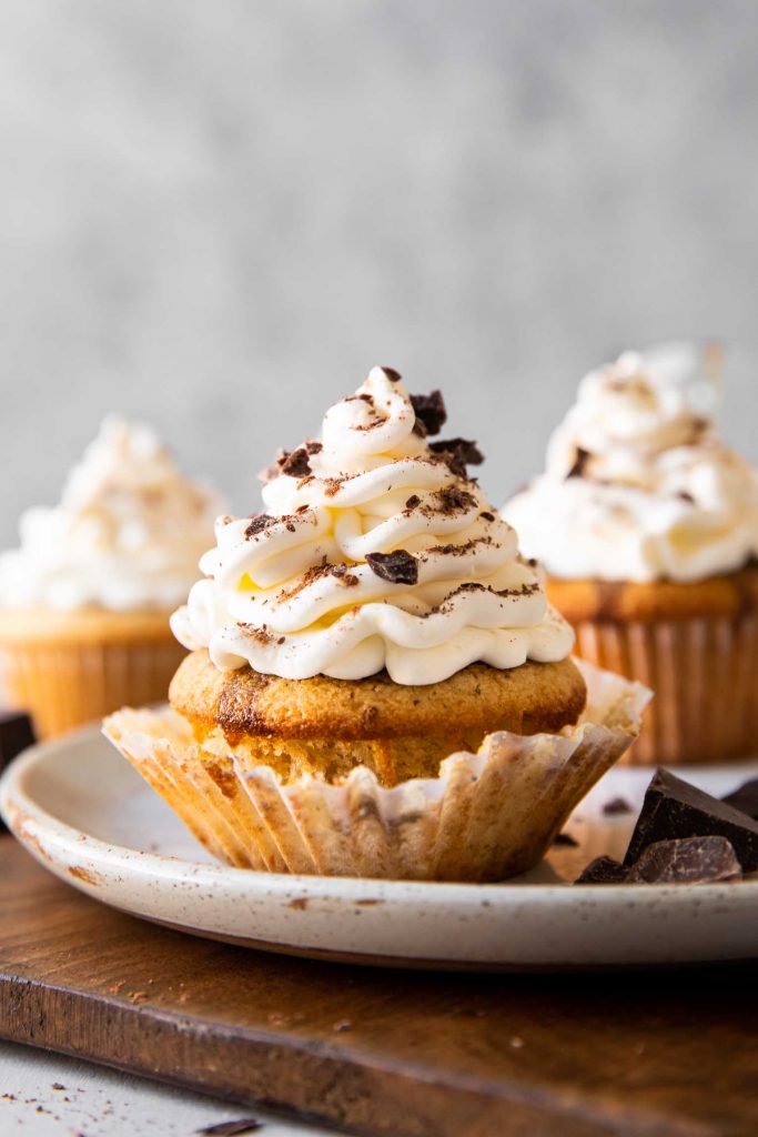 The best Tiramisu Cupcakes with mascarpone icing.