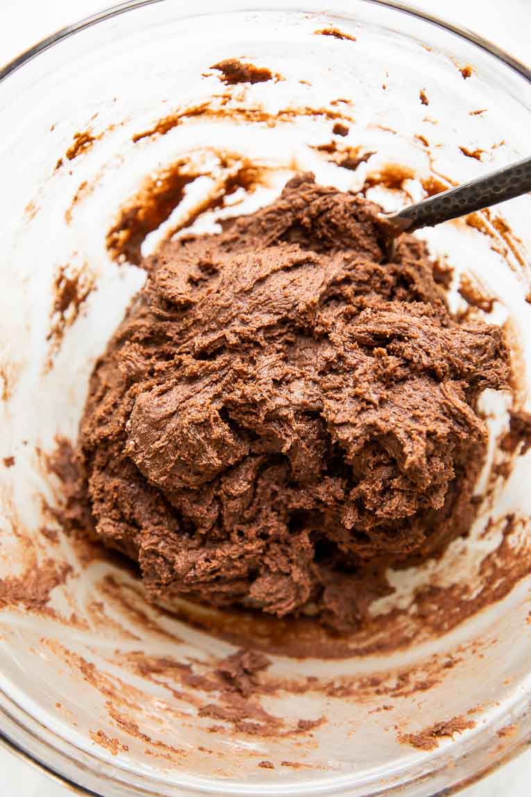 Chocolate cookie dough for ice cream sandwiches.