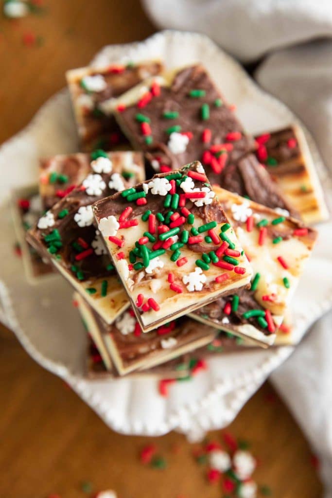 Top photo of Christmas Cookie Fudge recipe.