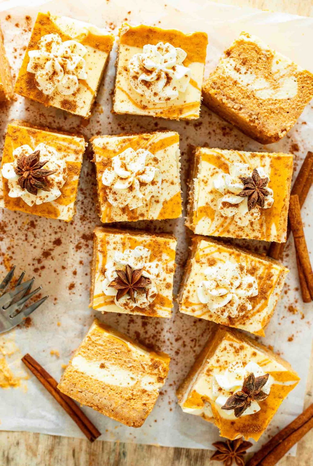 Pumpkin Swirl Cheesecake Bars Recipe Desserts & Drinks