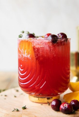 Cranberry Orange Cocktail with ginger beer recipe.