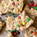 Top shot photo of the best Monster Cookie Bars.