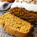 Angled photo of Pumpkin Olive Oil Cake.