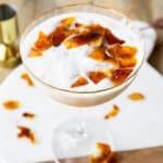 Angled photo of Creme Brûlée Cocktail.