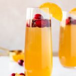 Across photo of beautiful Easy Champagne Cocktail in a glass.