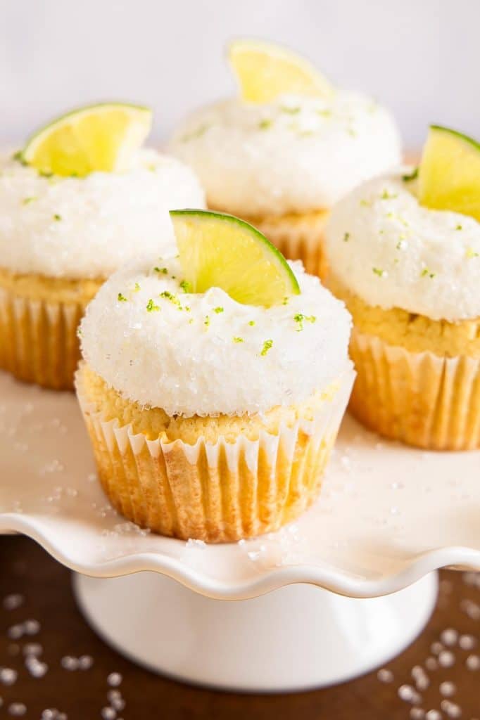 Angled photo of Margarita Cupcake recipe.