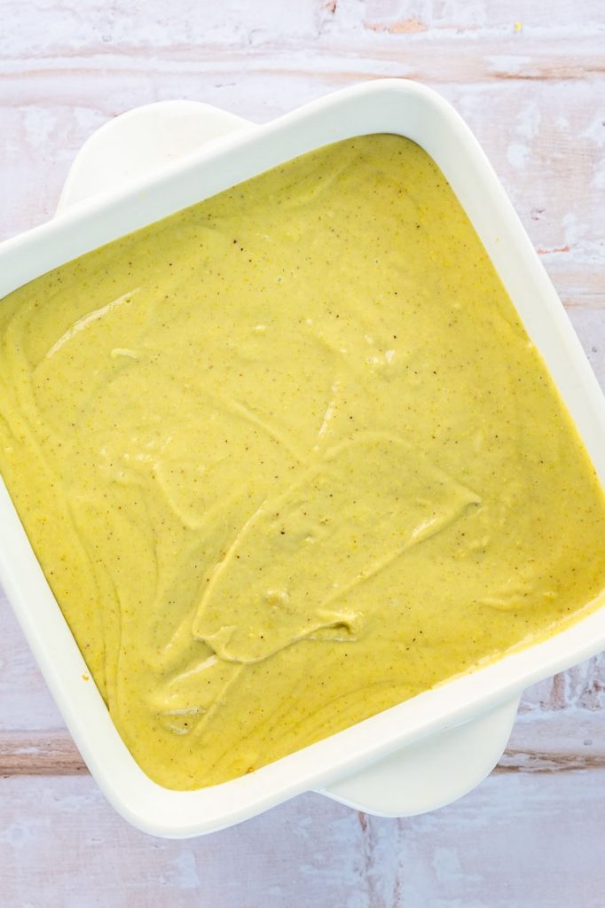 Top photo of Pistachio Dessert in a pan.