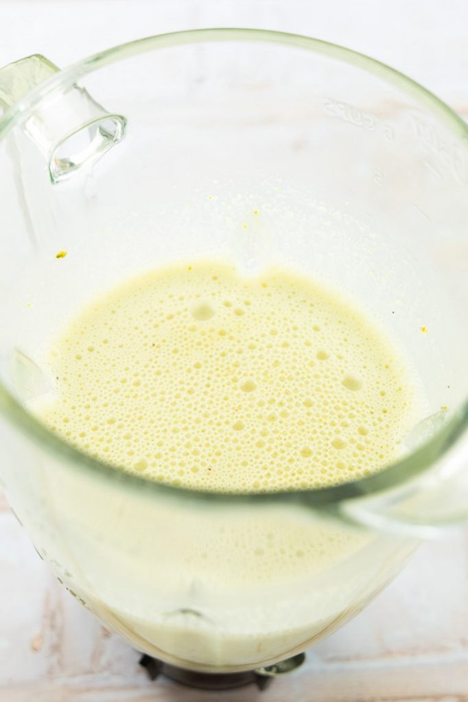 Pistachio Milk blended.