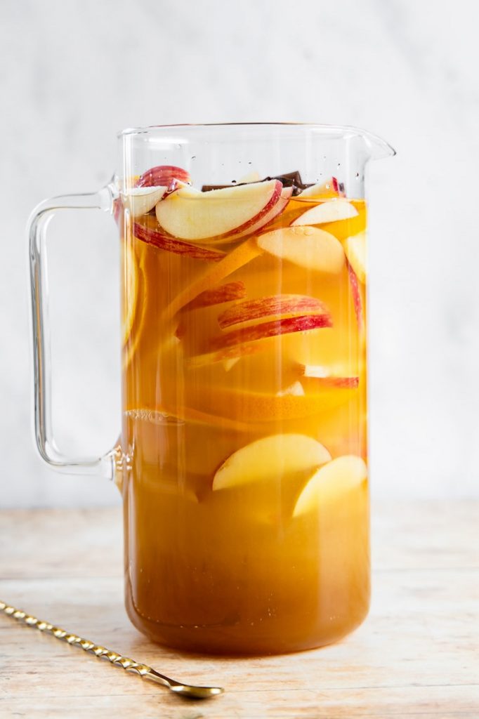 Apple Cider Sangria in a pitcher.