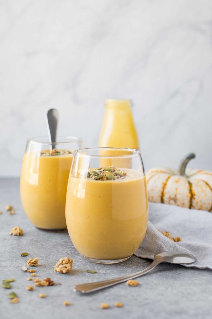 Pumpkin Smoothie in a glass.