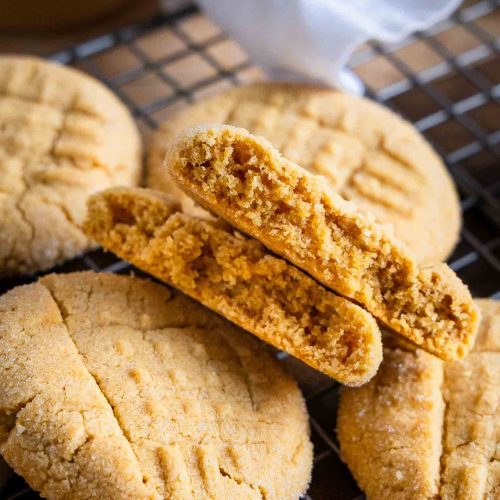 Peanut Butter Cookies on a cooling rack.