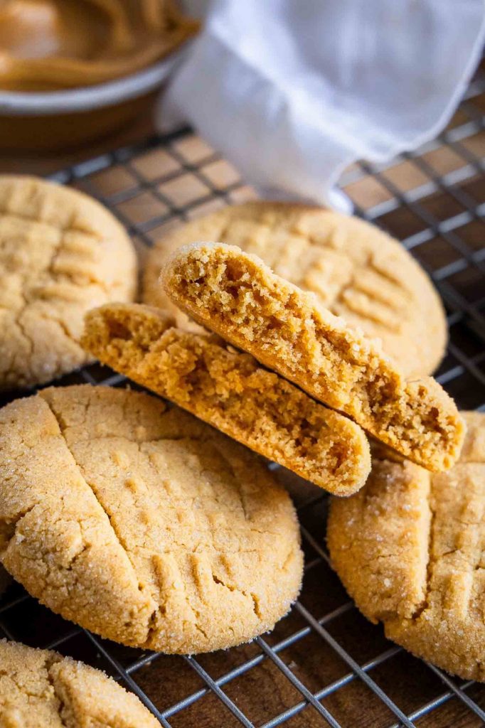 Peanut Butter Cookies on a cooling rack.