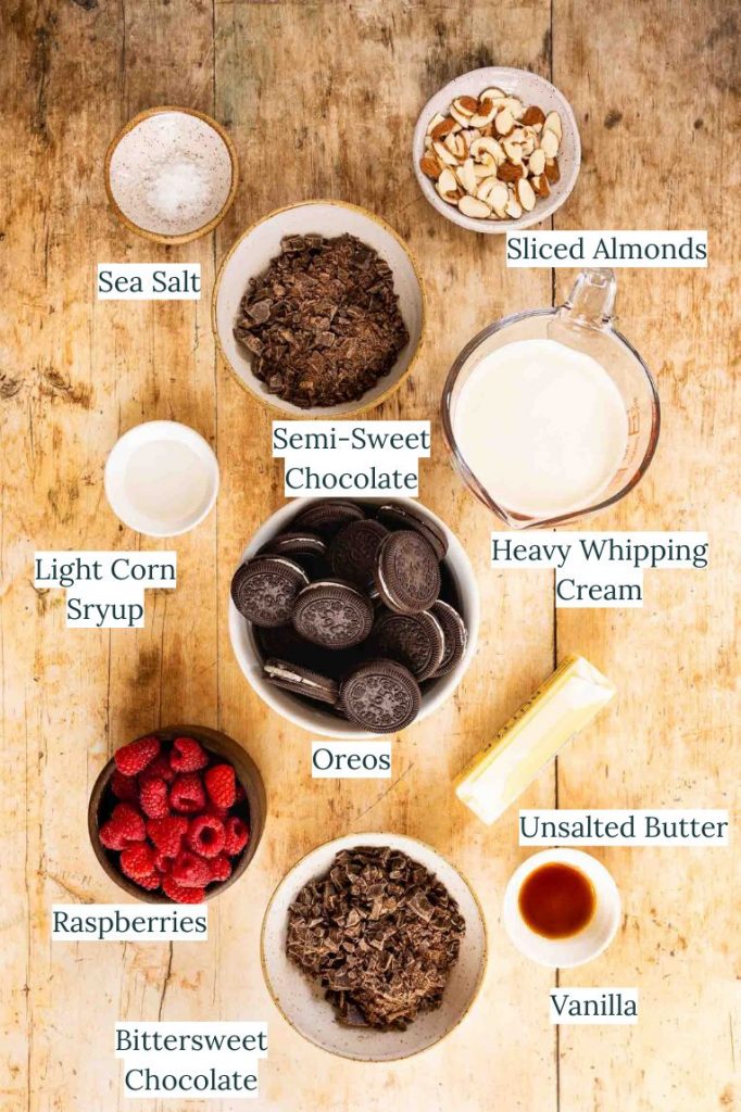Dark Chocolate Tart Ingredients.