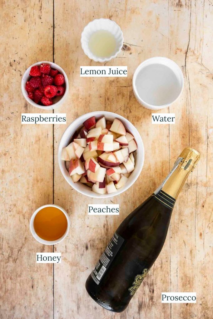 Peach Bellini Ingredients.